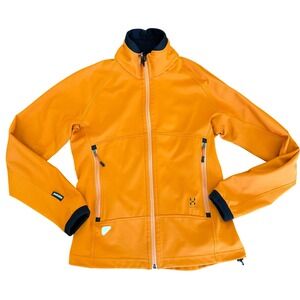 Haglofs Gore Windstopper Softshell Jacket Womens EU 38 US S Orange Outdoor